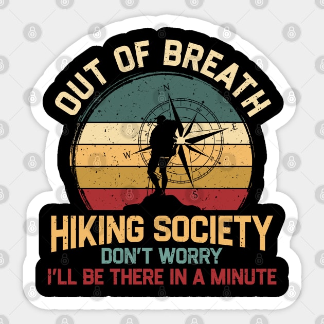 Out of breath hiking society Sticker by NyskaTiden